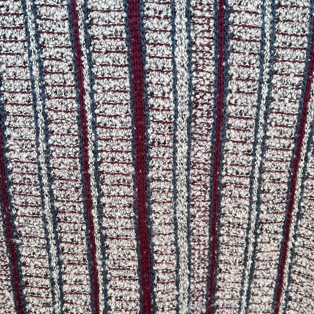 Vintage Brandini Knit Grandpa Sweater Striped V-Neck Long Sleeve Med Italy GUC